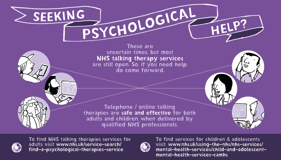 NHSEnglandLDN's tweet photo. Most NHS talking therapy services in London are still open. 

If you need mental health support, find services near you: https://t.co/KyMTs9XjV0 https://t.co/AkUKqTaifV