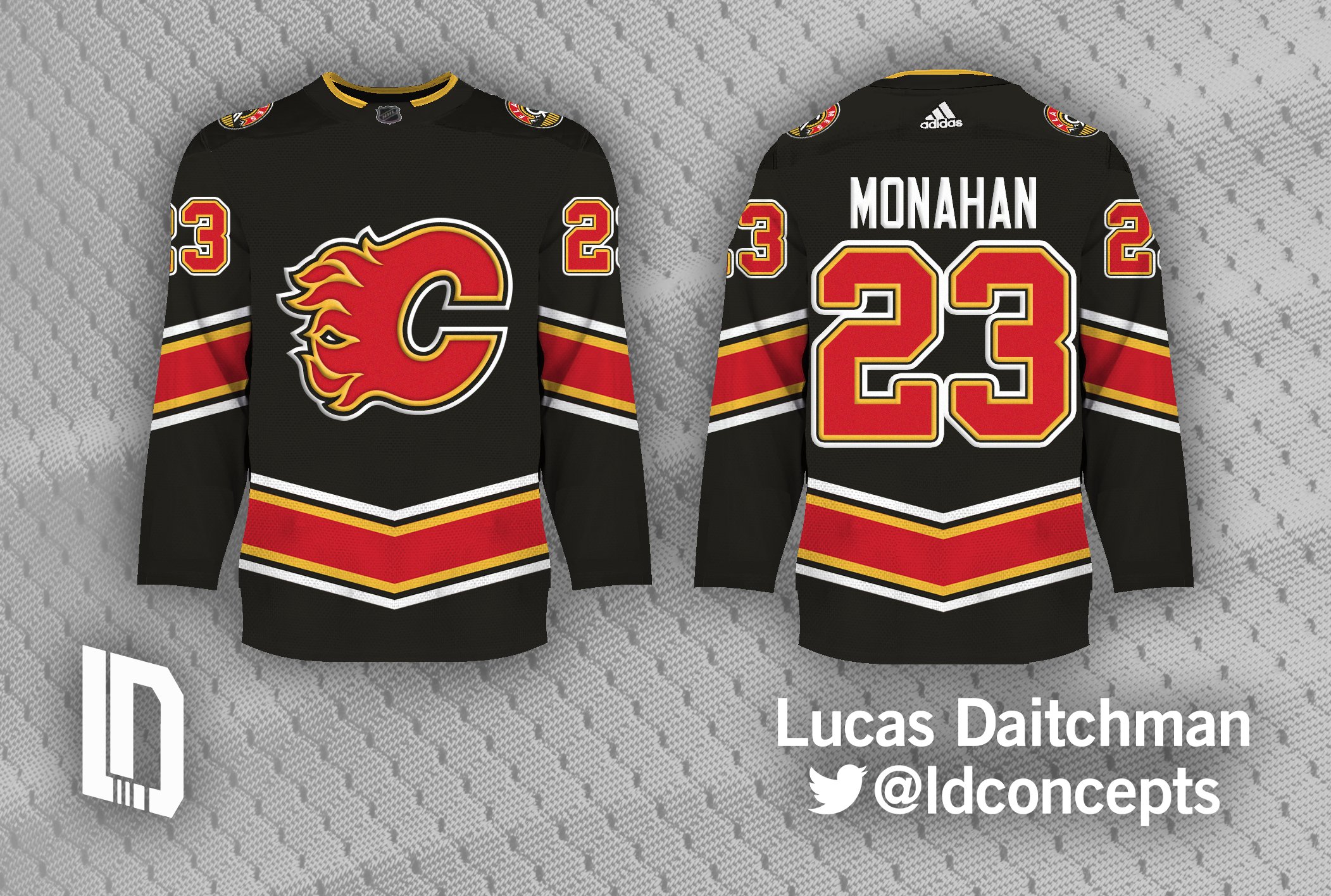 This incredibly unique Calgary Flames jersey concept provides an  interesting take on the team's logo - Article - Bardown
