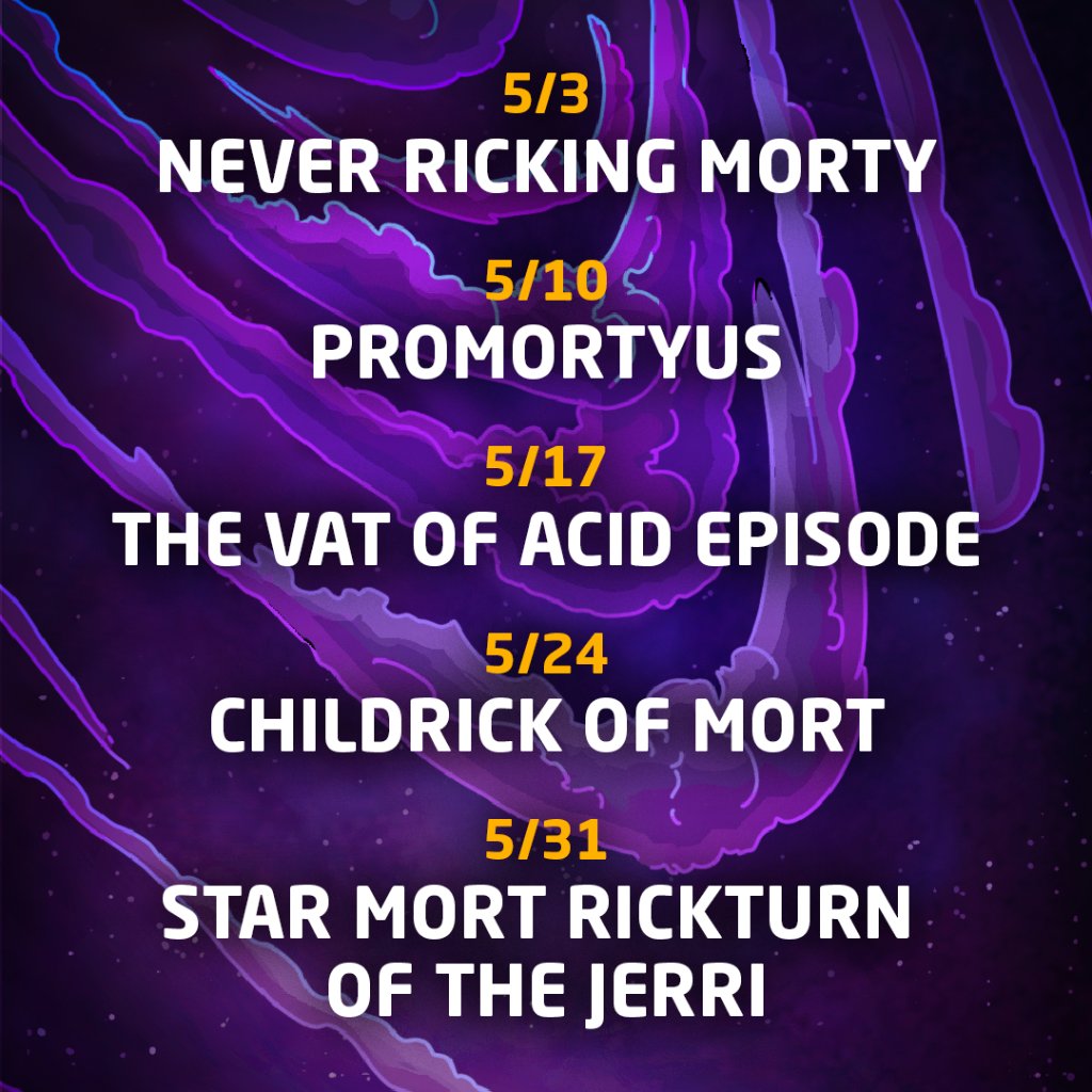 Rick and Morty (@rickandmorty) on Twitter photo Imagining episodes based on their name is almost as fun as watching episodes.
New #rickandmorty returns May 3 at 11:30pm on <a href="/adultswim/">adult swim</a>. Imagining episodes based on their name is almost as fun as watching episodes.
New #rickandmorty returns May 3 at 11:30pm on <a href="/adultswim/">adult swim</a>.