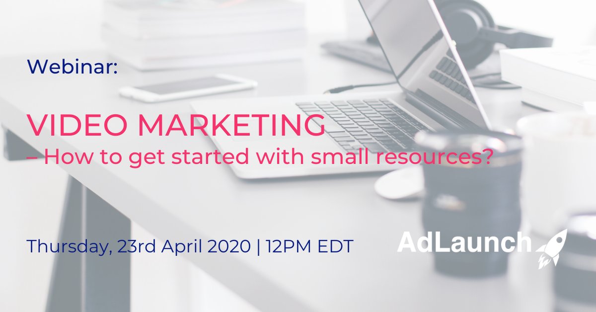 VideoAdLaunch's tweet photo. Video marketing – How to get started with small resources?
If you want to learn more, join us on our free webinar next week. We will provide inspiration and tools to kick-off your video marketing.

https://t.co/aWD79MCk2l
#learnvideoadvertising
#learnvideomarketing https://t.co/weSsT1h2nz
