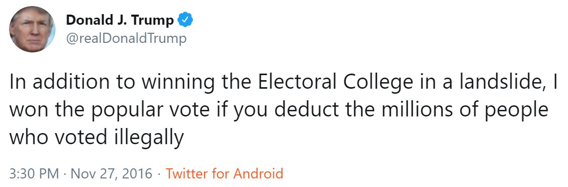 Dear 2020 Election,Prepare to be delegitimized for power preservation. Don't think you weren't warned.Love,2016 Election  https://twitter.com/realDonaldTrump/status/1250067500190089217