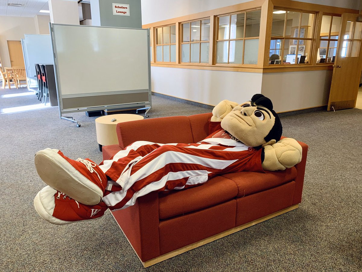 WabashCollege's tweet photo. Your mental health is important! Try to take time each day to relax. (Wally is really excelling in that area. 😆) 

And remember: The willingness of our faculty and staff to help you has not changed! We are always here for you. https://t.co/X8fwgUNXCJ