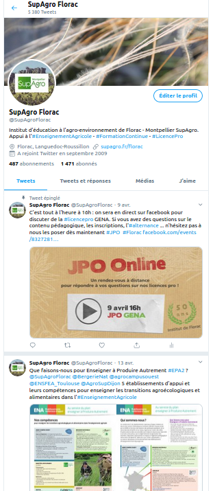 InstAgroFlorac's tweet photo. En cette période de distance, nous vous proposons une #miniformation #Florac de trucs et astuces pour "communiquer sur les réseaux sociaux", une seule adresse, jeudi 16 avril à 11h : https://t.co/dKYz4UoRCG https://t.co/YvEreDjtqj