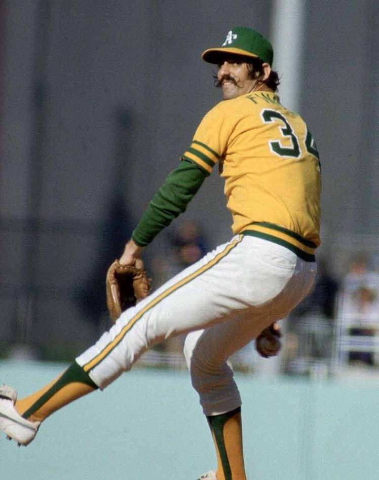 Super 70s Sports on X: Rollie Fingers made history in 1974 when