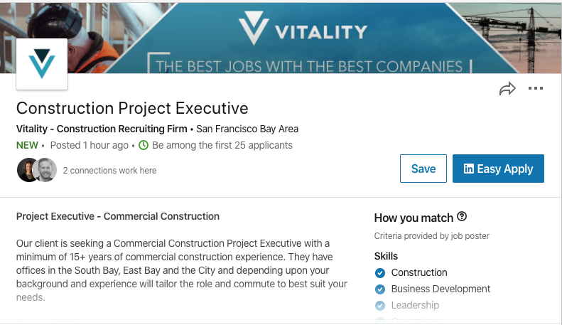 VitalityJobs's tweet photo. Project Executive Career Opportunity Available in The Bay Area. All inquiries confidential. #constructionjobs https://t.co/iHXWrdN2lI https://t.co/YT58zGUgzD