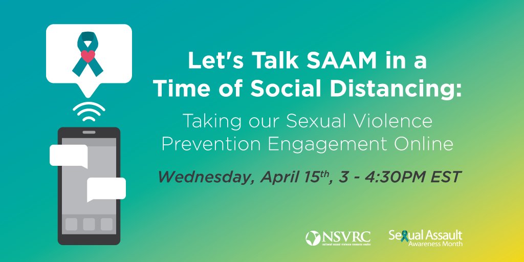 Join us TOMORROW for a webinar on virtual #SAAM events and activities, where you’ll be able to connect and share ideas with others across the country. Spaces limited and filling quickly!
RSVP: buff.ly/2yNoBDm #IAsk