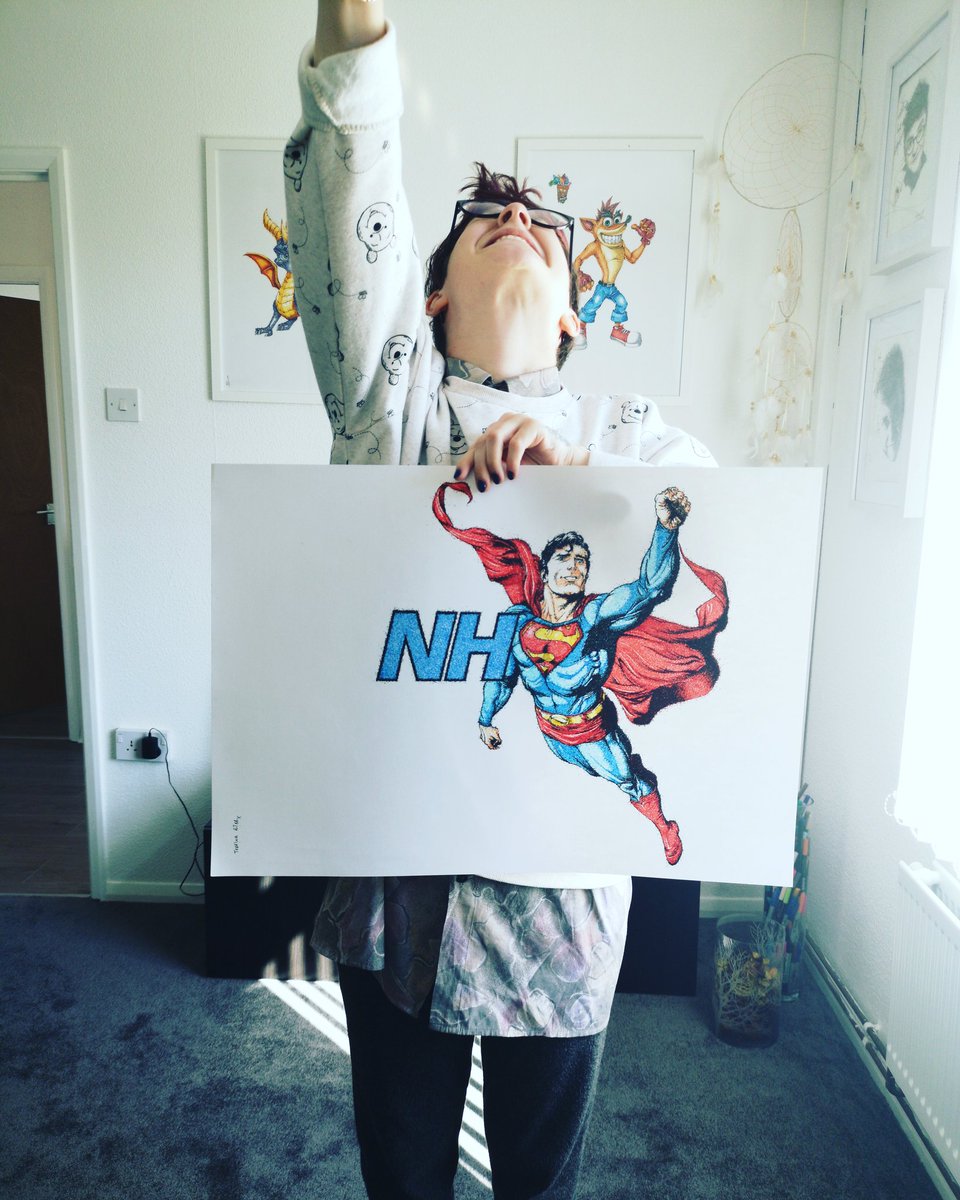 So my tourettes wanted me to be superman but we all know that the only superheroes right now are the NHS so here's my thank you to the superheroes, the NHS. STAY HOME ❤️ #NHSCovidHeroes  #NHSThankYou