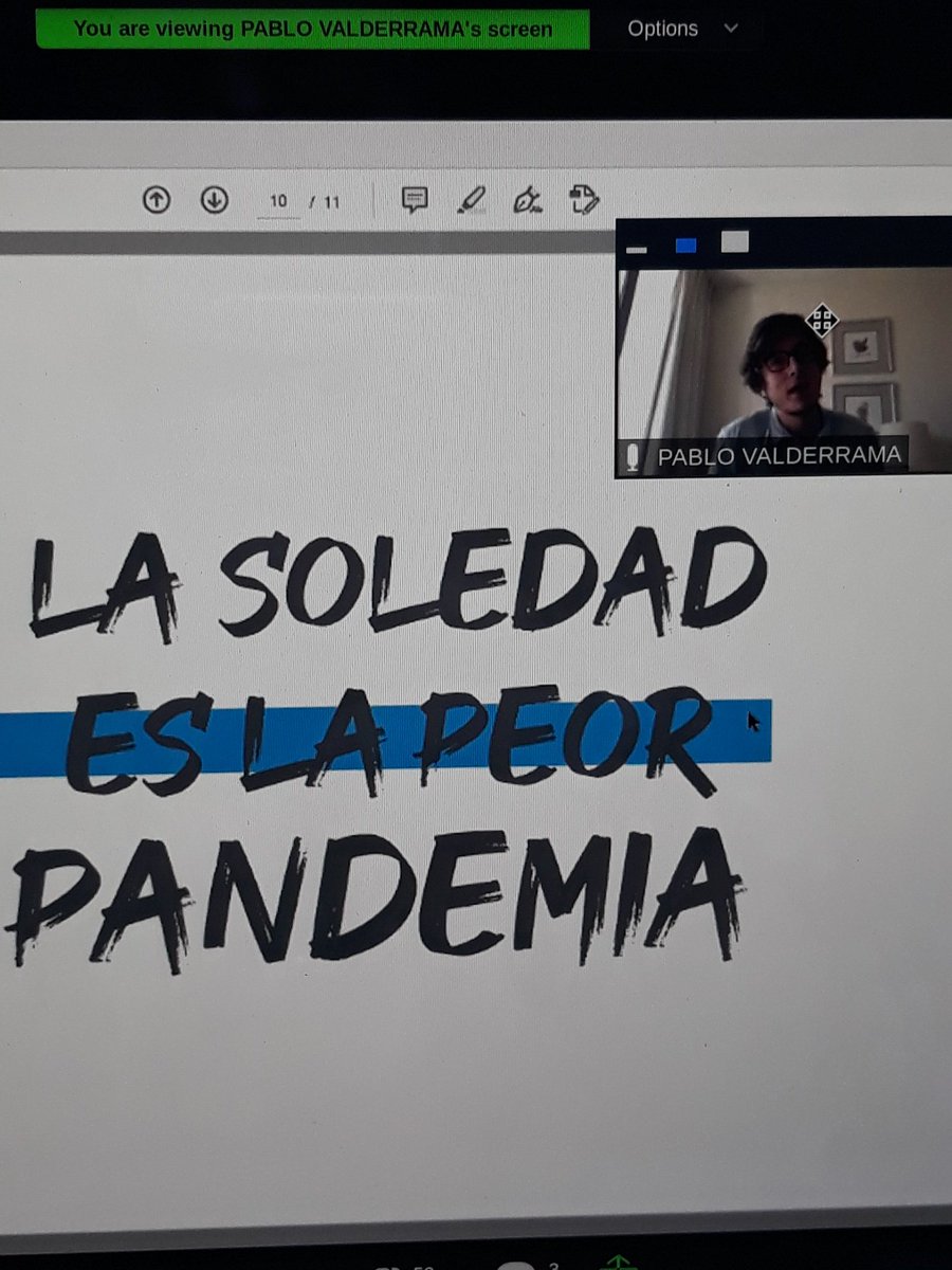 <a href="/hackcovidchile/">HackCovid Chile</a> <a href="/pfvalderrama/">Pablo Valderrama</a> <a href="/ideapais/">IdeaPaís</a> <a href="/RenzoPruzzo/">Renzo Pruzzo</a> <a href="/PaolaYevSep/">Paola Yévenes Sepúlveda</a> <a href="/RichiMillan/">Ricardo Gonzalez Millan</a> <a href="/SENAMAGOB/">SENAMA</a> <a href="/MinDesarrollo/">Ministerio de Desarrollo Social y Familia</a> "La soledad es una pandemia muy silenciosa y grave" dice Pablo al finalizar su charla sobre adultos mayores en #HackCovidChile