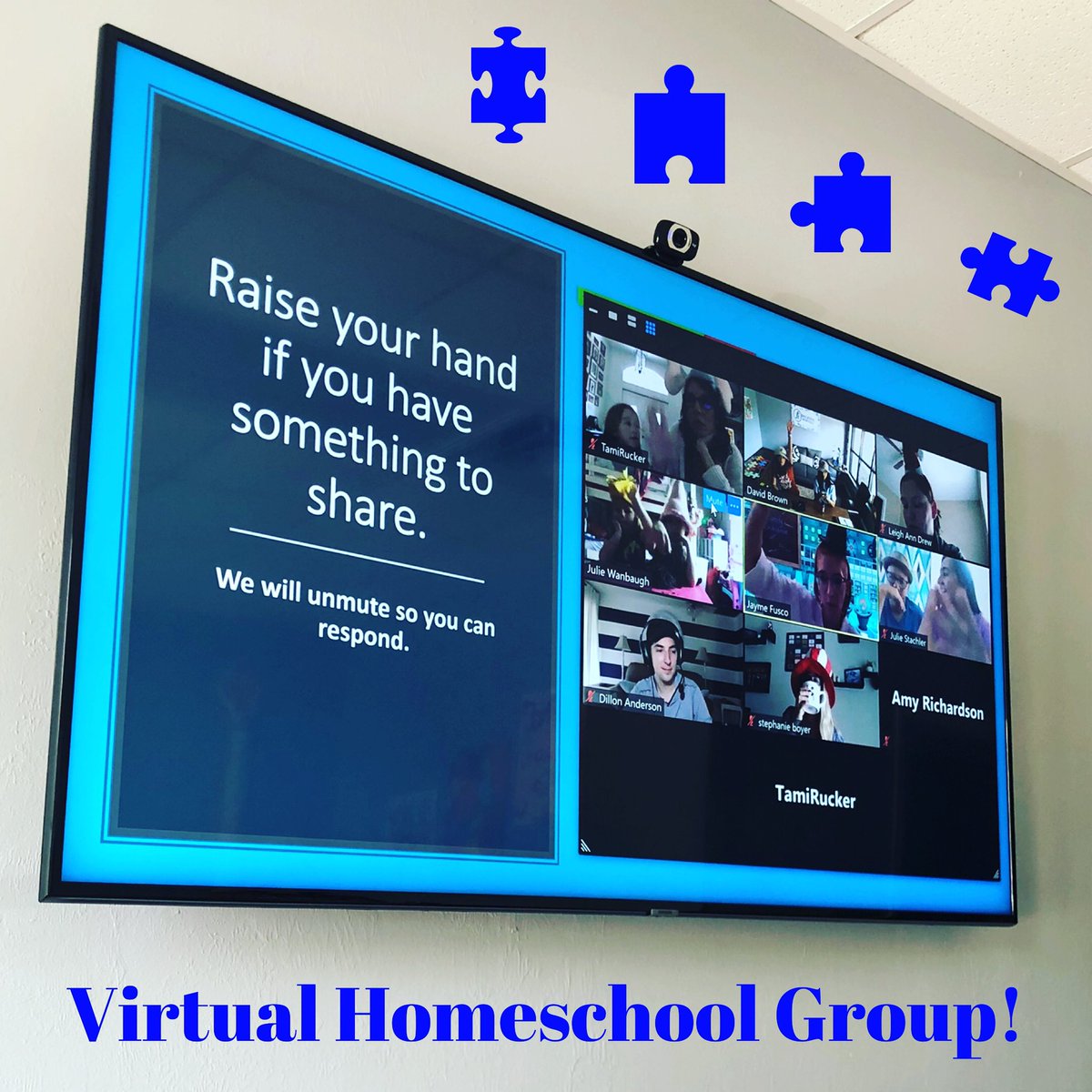 FI_Inc's tweet photo. Getting Virtual Homeschool Group kicked-off this morning! Thank you Ms. Jayme and Ms. Molly for doing a great job leading our group! #DistanceFun #FamilyInitiative #Autism #AutismSupport #AutismLove https://t.co/Ve27nzU8vg