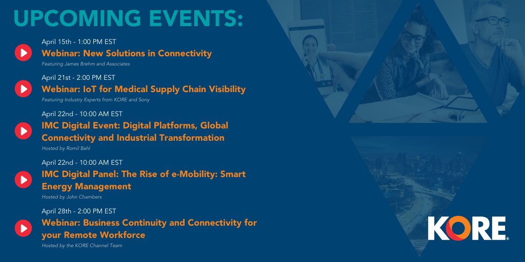 In the midst of chaos, we're still committed to bringing you high-quality IoT content. Check out our upcoming virtual events. With topics like #Connectivity, #MedicalSupplyChain, and #RemoteWork, we've got something for everyone! Register today: hubs.ly/H0pqR2b0