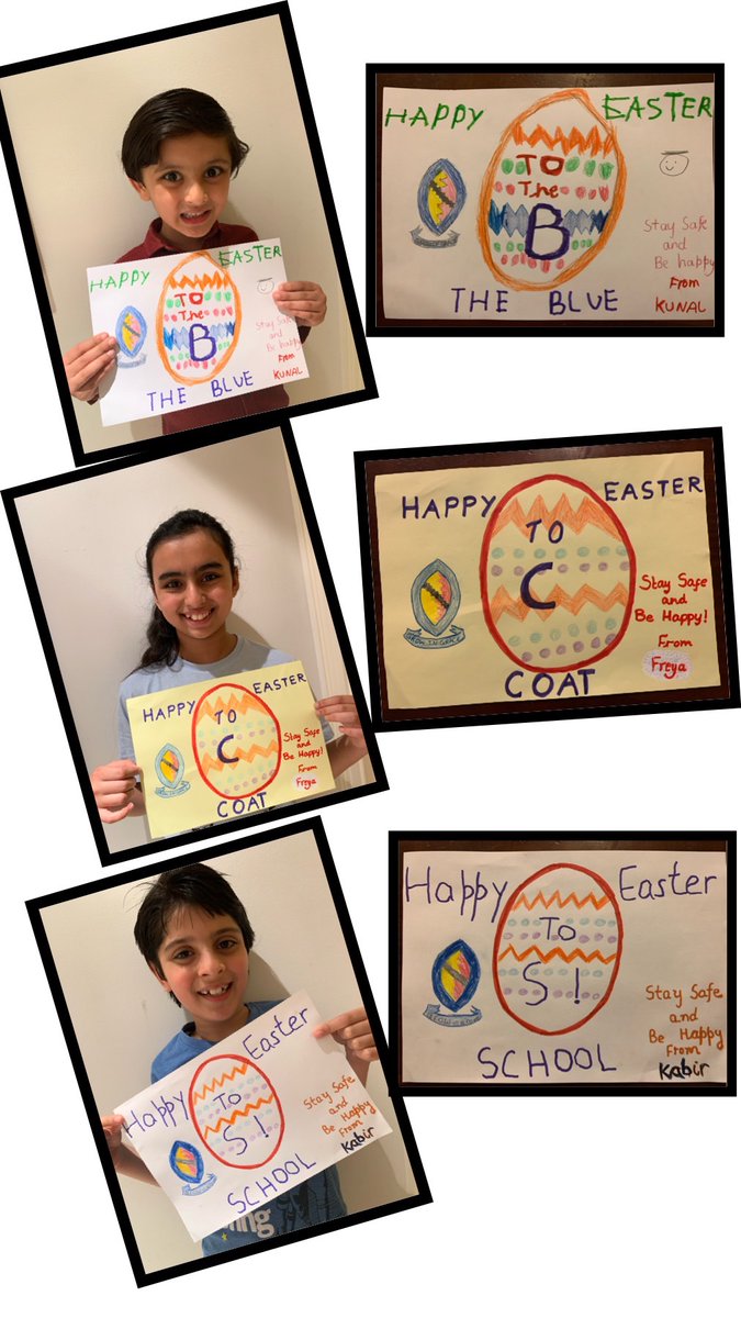 And some lovely Easter wishes from Freya, Kabir and Kunal.