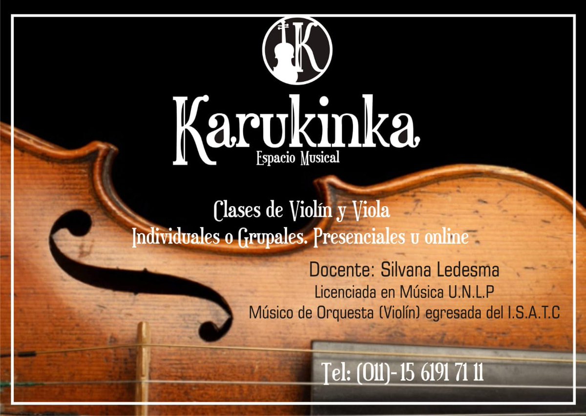 silvanapledesma's tweet photo. ¡Que nada detengas tus ganas de aprender! Clases de violín y viola por videollamada para estudiantes de Argentina y el exterior.
https://t.co/f8V9oB1RBn
#clasesonline #homelearning #remotelearning #clasesvirtuales #clasesdeviolin https://t.co/0FRlan8Qf0