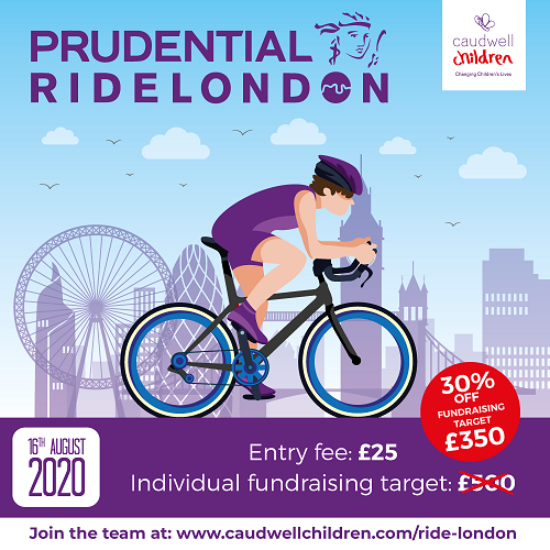 We're encouraging people to stay active, fit &amp; #healthy during the present health crisis. We've reduced our fundraising target for <a href="/RideLondon/">Ford RideLondon</a> from £500 to £350. The event is suitable for #cyclists of all abilities. Use your daily exercise to train for it. caudwellchildren.com/ride-london/#b…