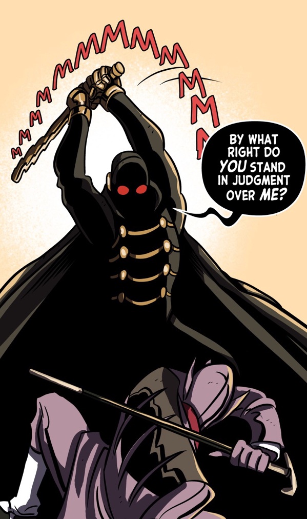 LAVENDER JACK VS THE BLACK NOTE: ROUND TWO
?? ? ⚫️?
The most anticipated mask vs mask rematch of 2020 (well, 1915), with hundreds of lives hanging in the balance...!

Yours for free-- incredibly! -- on #WEBTOON: https://t.co/A40ruGD3Ev

W/A: Dan Schkade
C:@jemale
E:@ladybb_re 