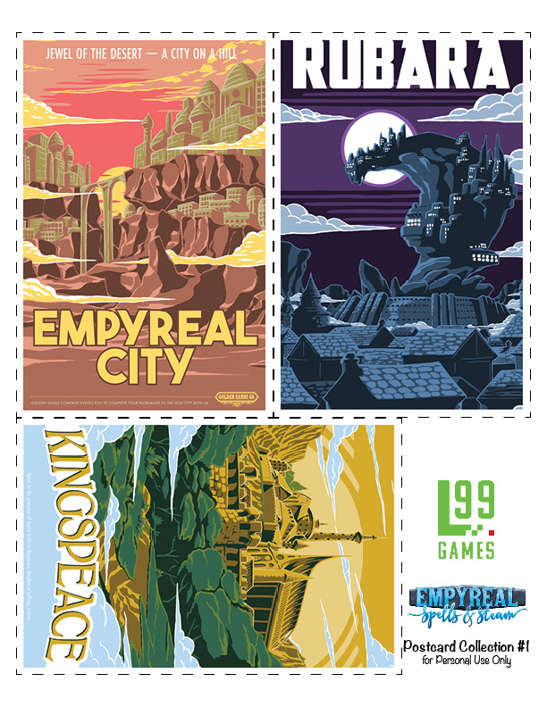 Level99Games's tweet photo. Check out some printable postcards from the world of #Indines!
These are available at full-res on the #EmpyrealJourney. Start your journey here! https://t.co/0zmqbjumzo
#Art by @FontesRanter and @totalhavok
#Destination #Postcard #Empyreal #Indines #PosterArt https://t.co/tM8edAYenk
