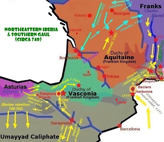 It was a recalcitrant region under the Carolingian emperors. The collapse of Carolingian authority in the 10th was a genuine collapse in southern Francia, not in that Carolingian institutions & ideology disappeared but that the centralizing hold of Charles Martel et al. fell. 5/