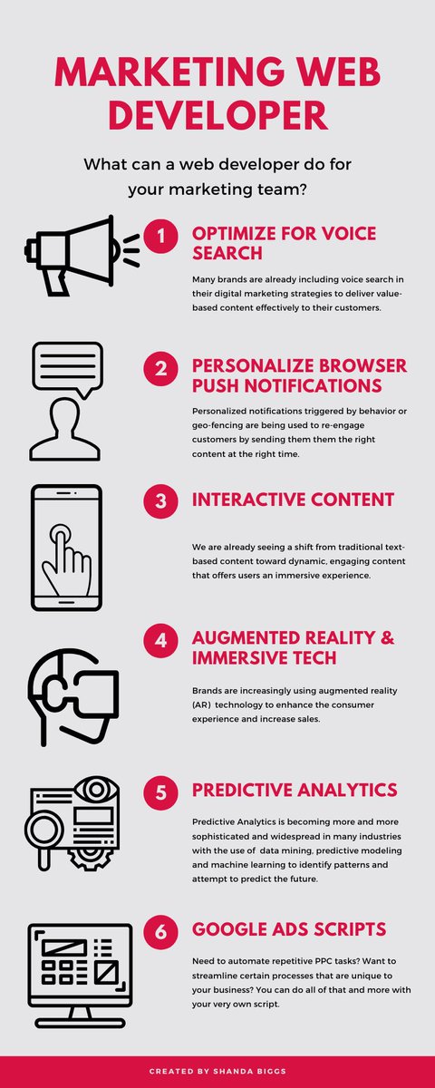 A marketing web developer can fix technical SEO, build features that will improve UX, build tools to collect data, and customize your google ads campaigns
