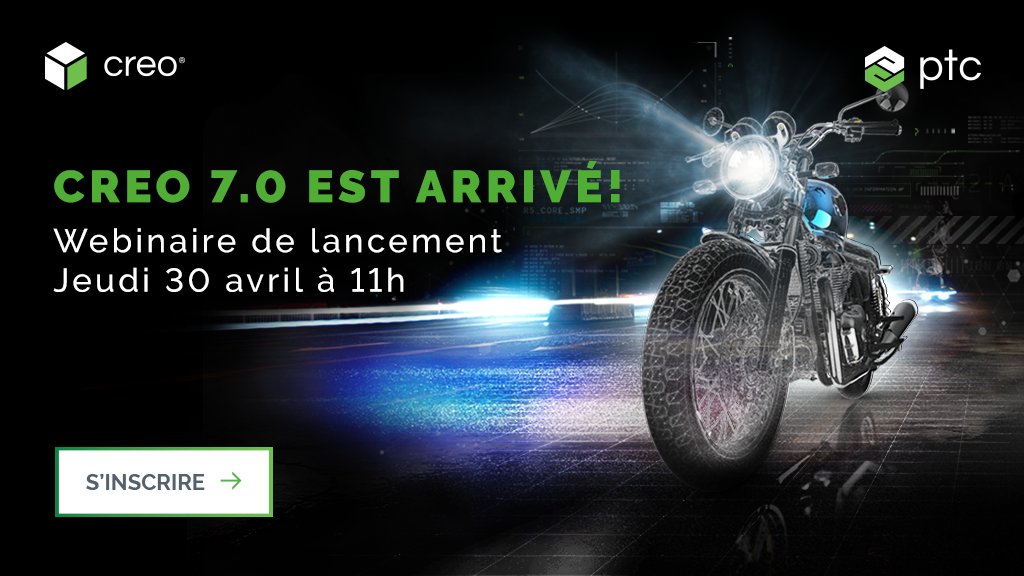 Jeudi 30 avril à 11h | Nouveau #webinaire #PTCFrance en direct :  retrouvez notre expert Paul Simon pour découvrir toutes les nouveautés de #Creo7 ! ptc.co/KT1S50zdPQ7
