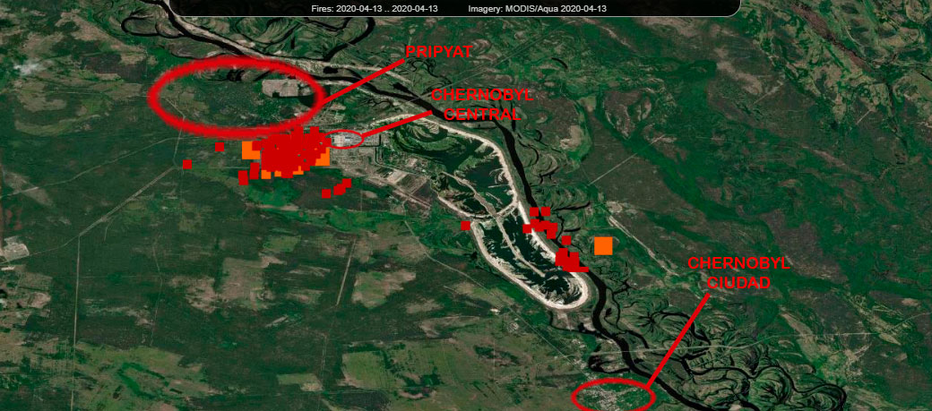 DÍA 14 DE ABRILEl Servicio Estatal de Emergencia de Ucrania  @dsns_ua informa que YA NO EXISTE FUEGO en la Zona de Exclusión de Chernobyl, tras la intervención de 3 aviones, 3 helicópteros, 100 vehículos, 500 personas y las lluvias durante la noche:  https://www.dsns.gov.ua/ua/Nadzvichayni-podiyi/106889.html