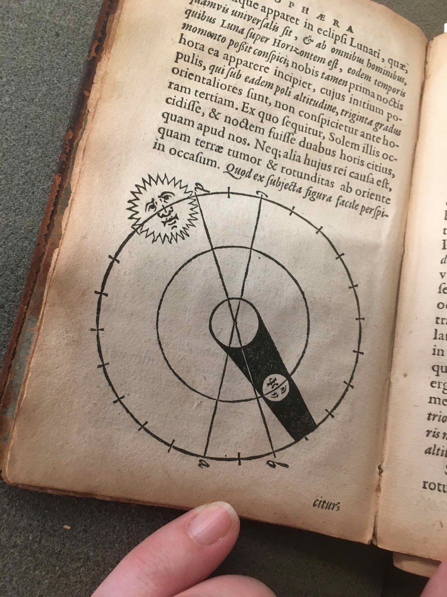 One last one from Sacrobosco (1626), which really had many charming diagrams - this one demonstrates how lunar eclipses work.