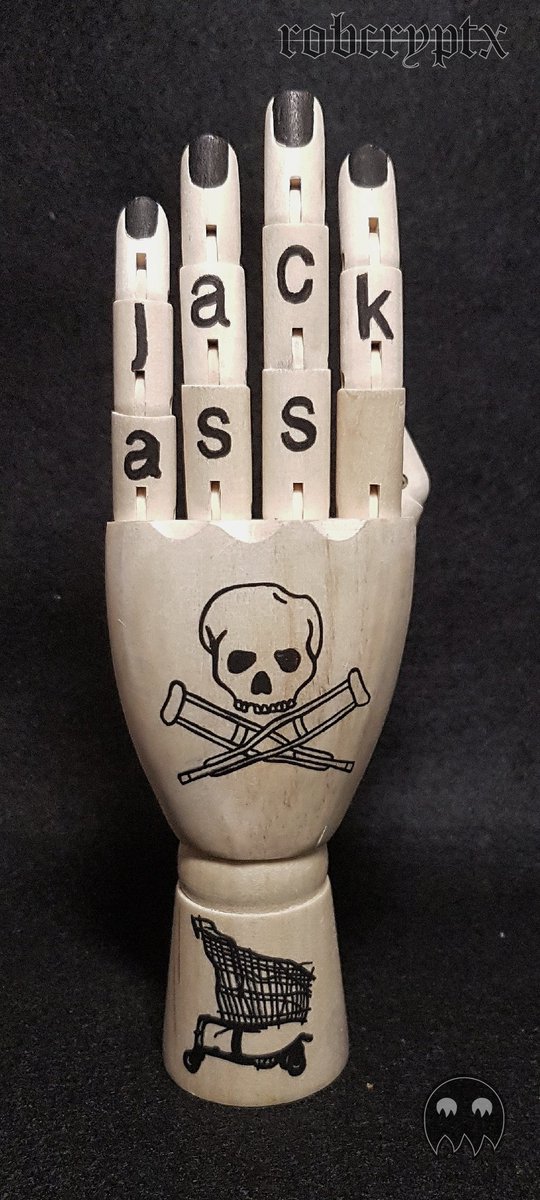 jackass wooden hand8 inches at full extension https://robcryptx.bigcartel.com/product/jackass-wooden-hand