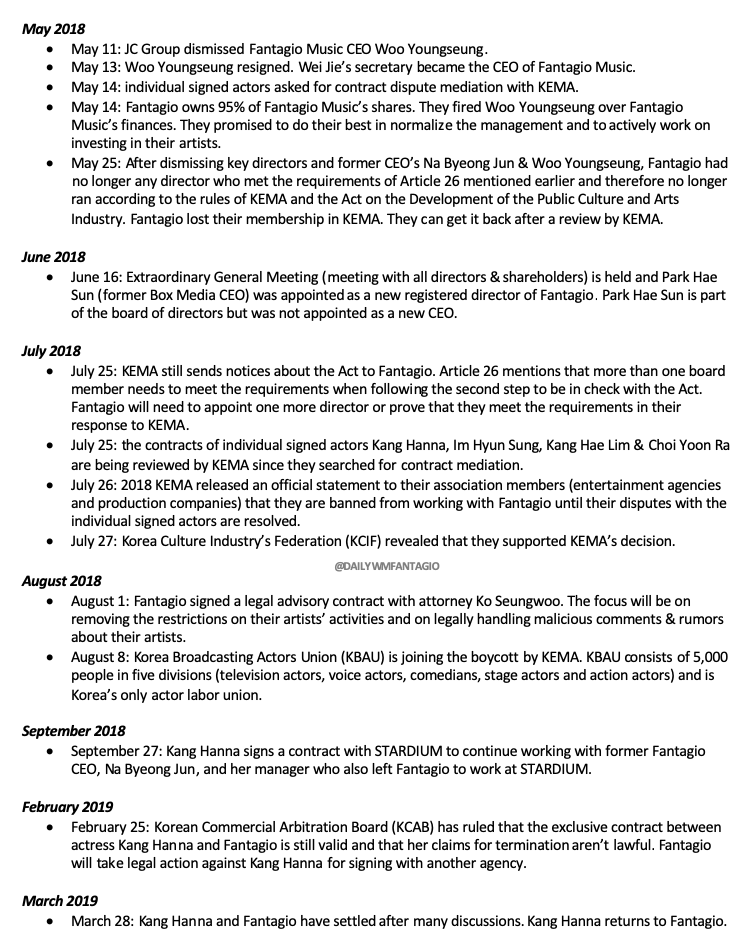 DAILYWMFANTAGIO's tweet photo. [#WMENTFANTAGIO] 200414
Timeline about #Fantagio’s management crisis from 2016 until 2020 by Liz from DAILYWMFANTAGIO. Take out with full credits! https://t.co/cIffFgiSRl