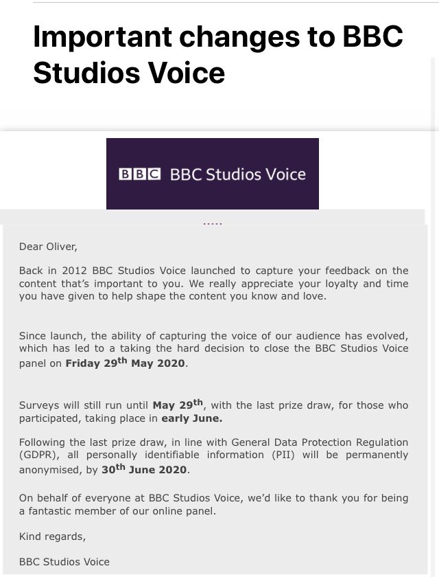 The_Diary9's tweet photo. @Nerdrotics Hi Gary
Just received this from the BBC...
Cowards!
#RIPDoctorWho #SackTheBBC https://t.co/tqi6XHVbqC