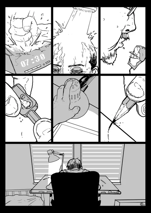 [The grind]

Short one page of my daily routin for a college class I did 3 years ago 