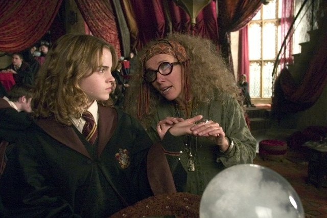 Hermione: You aren't psychic, Professor Trelawney. Professor Trelawney: I am, my dear. I did a course, I got a certificate.