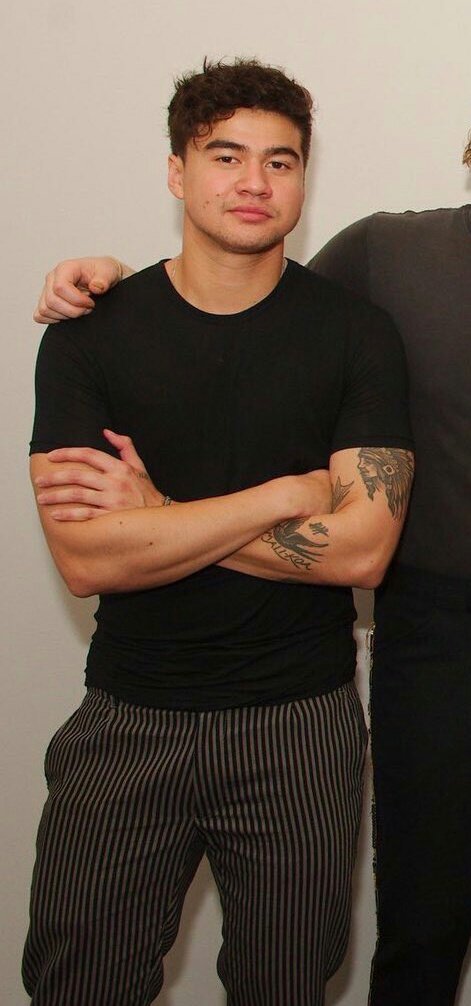 calum hood in stripes; a thread