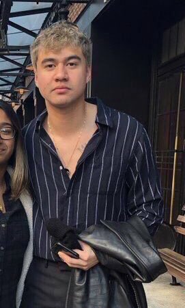 calum hood in stripes; a thread