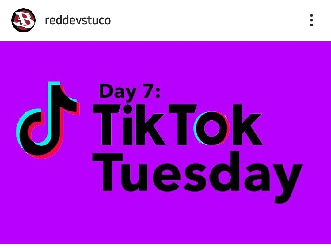 RedDevStuCo's tweet image. Okay folks, it's TikTok Tuesday! Share a tiktok here (or DM us!) ) to be featured on our Instagram page!