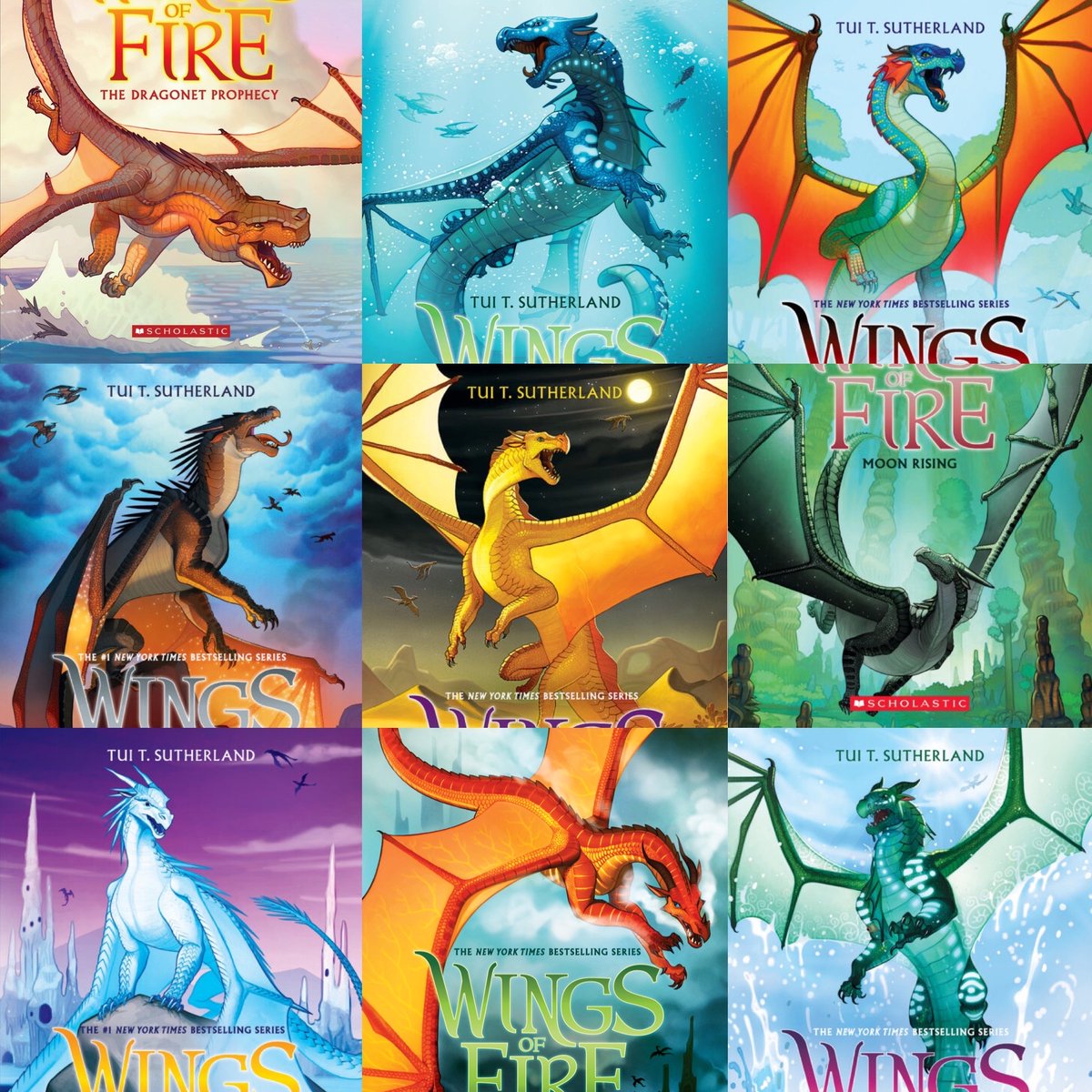 up next in my  #travelbanbooks  #travelbanwriters series are the WINGS OF FIRE books by Venezuelan-American author Tui T. Sutherland. also (I know this from working at  @newtonvillebks, where she is a regular) Tui is super kind & wonderful!  #supportvenezuelanwriters  #nobannowall