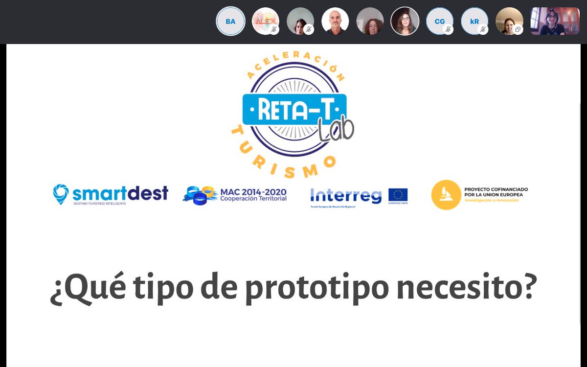 RetaTLabTurismo's tweet photo. Hoy hemos tenido una sesión de lujo en el #ProgramaAceleración. @AliciaScz y @PalomaMzn, de @tinkers_es, nos ayudaron a definir nuestros prototipos ☺️

#SmartTourism #Online https://t.co/IGsppCoaJp