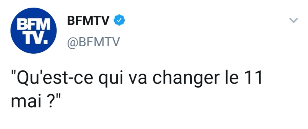 La date de fin du confinement.