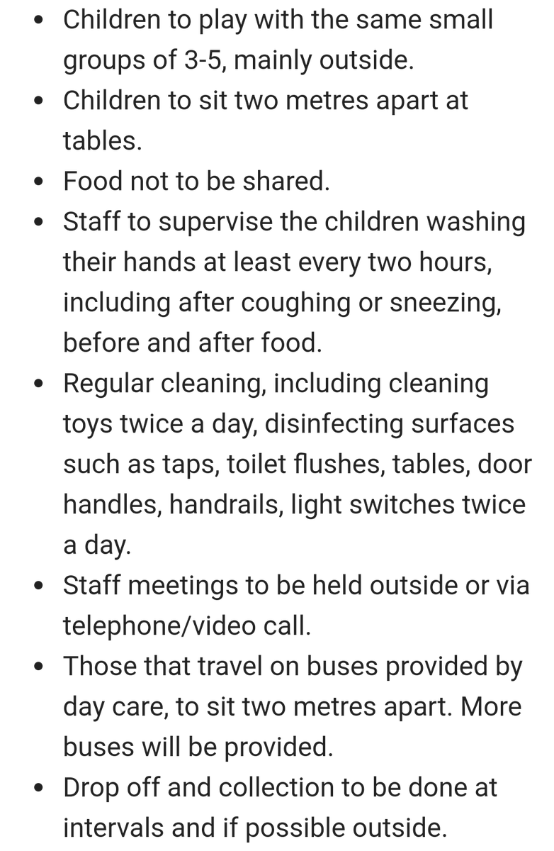 So the Danes are considering a return to primary school shortly with the following arrangements in place. Chances of these working in Irish primary schools?  #edchatie