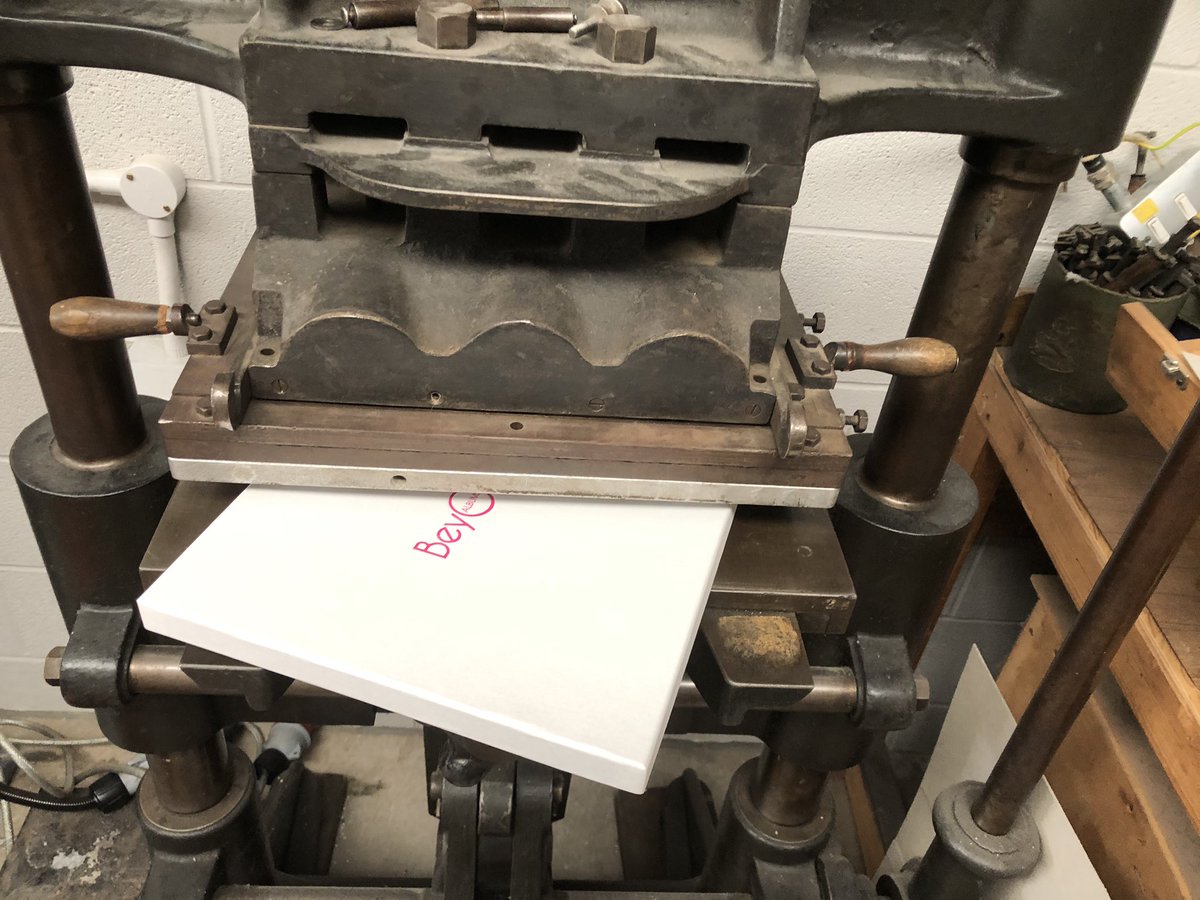 bindingrepairs's tweet image. Adding our brand name to a gift box to house a very special photograph album. To be revealed at a later date. beyondalbums.com sycamorebookbinding.co.uk