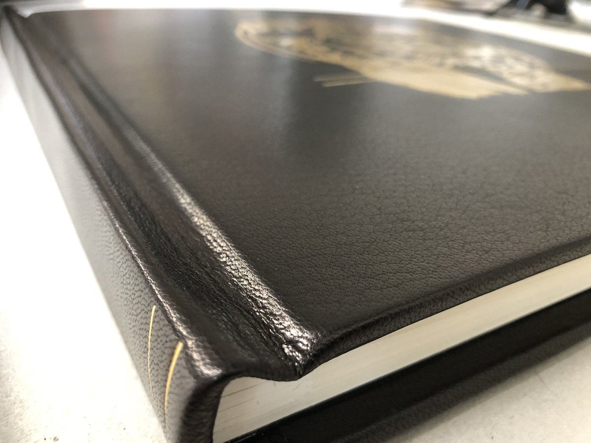 bindingrepairs's tweet image. Adding our brand name to a gift box to house a very special photograph album. To be revealed at a later date. beyondalbums.com sycamorebookbinding.co.uk