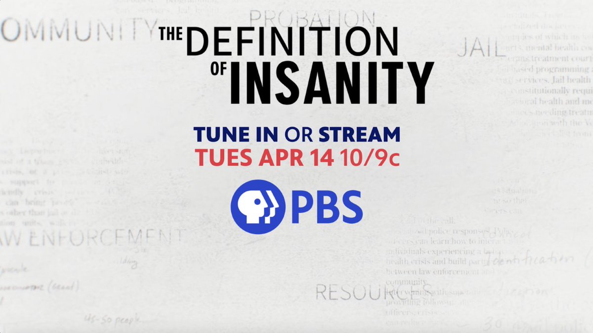 taccommunicate's tweet image. The Definition of Insanity follows a team of working through the courts to steer people with mental illness on a path from incarceration to recovery. Watch and follow along on social media with #DefinitionOfInsanityPBS.