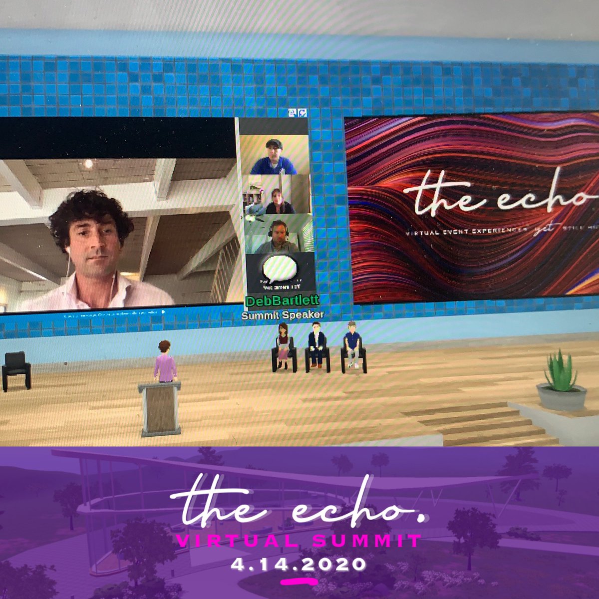 eventfarm's tweet photo. Thank you to everyone that attended #TheEchoVirtualSummit! 
A special thank you to our hosts &amp; artists for their amazing work! 😍Until next time 👋 https://t.co/jI1BXFhZaT