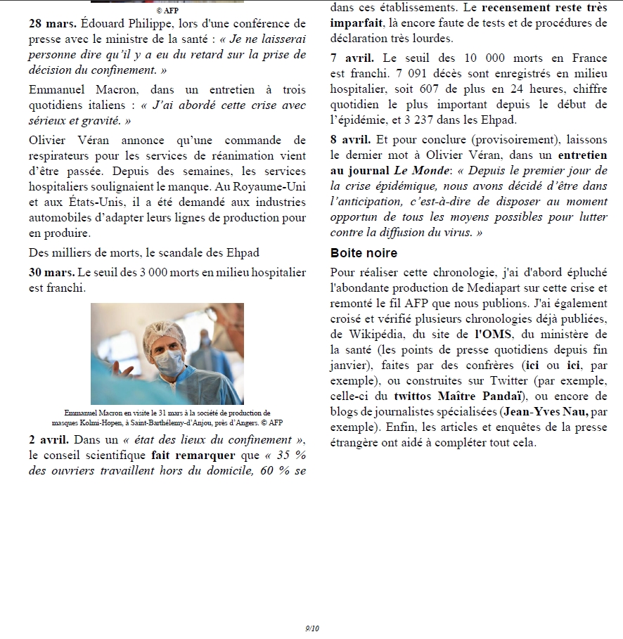 11. Pour preuve, voici 2 impressions-écran de la fin du PDF de l'article, avant et après rajout de la "boîte noire".On peut aussi retrouver son absence originelle grâce au cache de la page, cf ce lien :  https://archive.is/1h2Zz  (archive 11/04 à 20h27, merci à Gibus !).