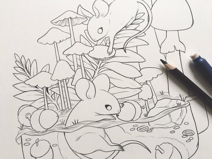 finally working on thesis again!! excited to shade this over the next few days ? 