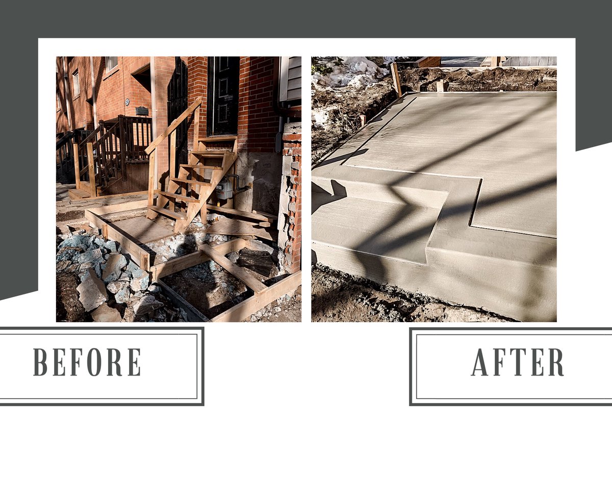3PigsMasonry's tweet photo. We are available for emergency calls , repairs in masonry and concrete. This customer needed a quick installation of concrete to support his new steel steps. Call us today!🐽🐽🐽 #masonry #concrete #foundations #threelittlepigsmasonry https://t.co/s5Ll0DwWNf