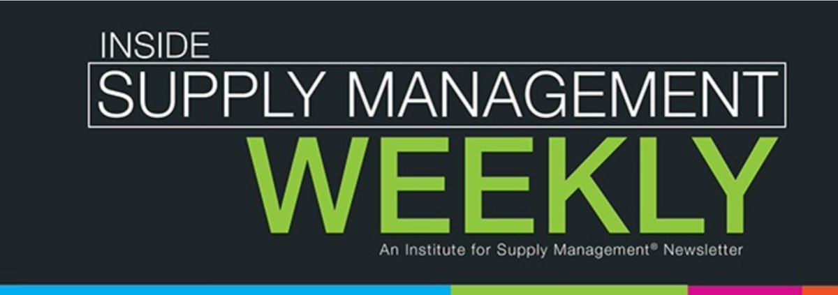 Our Inside Supply Management® Weekly e-newsletter has #procurement #COVID19 insights, including how agility is key to #supplychain designs. Also, a look at trucking's focus on safety.

Subscribe ➡️ go.weareism.org/enews_subscribe
#Coronavirus Resource Center ➡️ bit.ly/39QLYtj