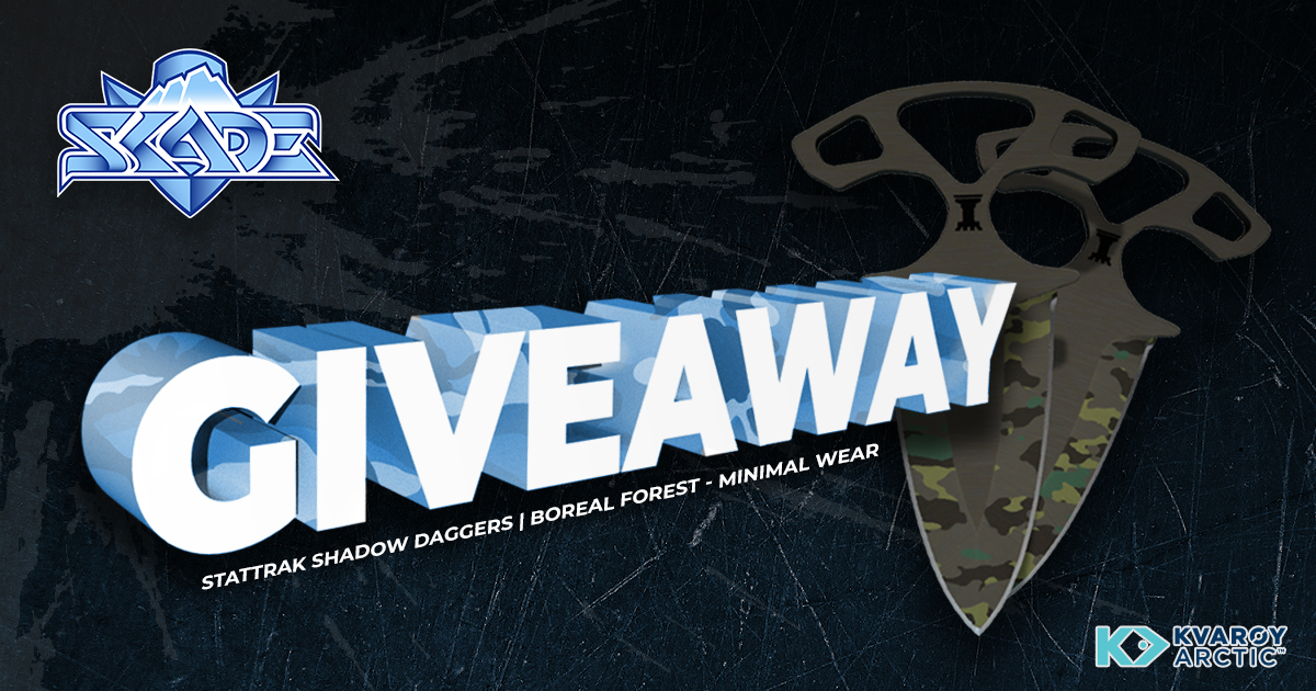 We've qualified for MDL Season 34 🥳 

To celebrate we're giving away ★ StatTrak Shadow Daggers | Boreal Forest - Minimal Wear.

To enter:
- Follow Skadegg on Twitter
- Retweet this tweet
- Tag a friend who you want to knife!

Winner will be drawn in 5 days!