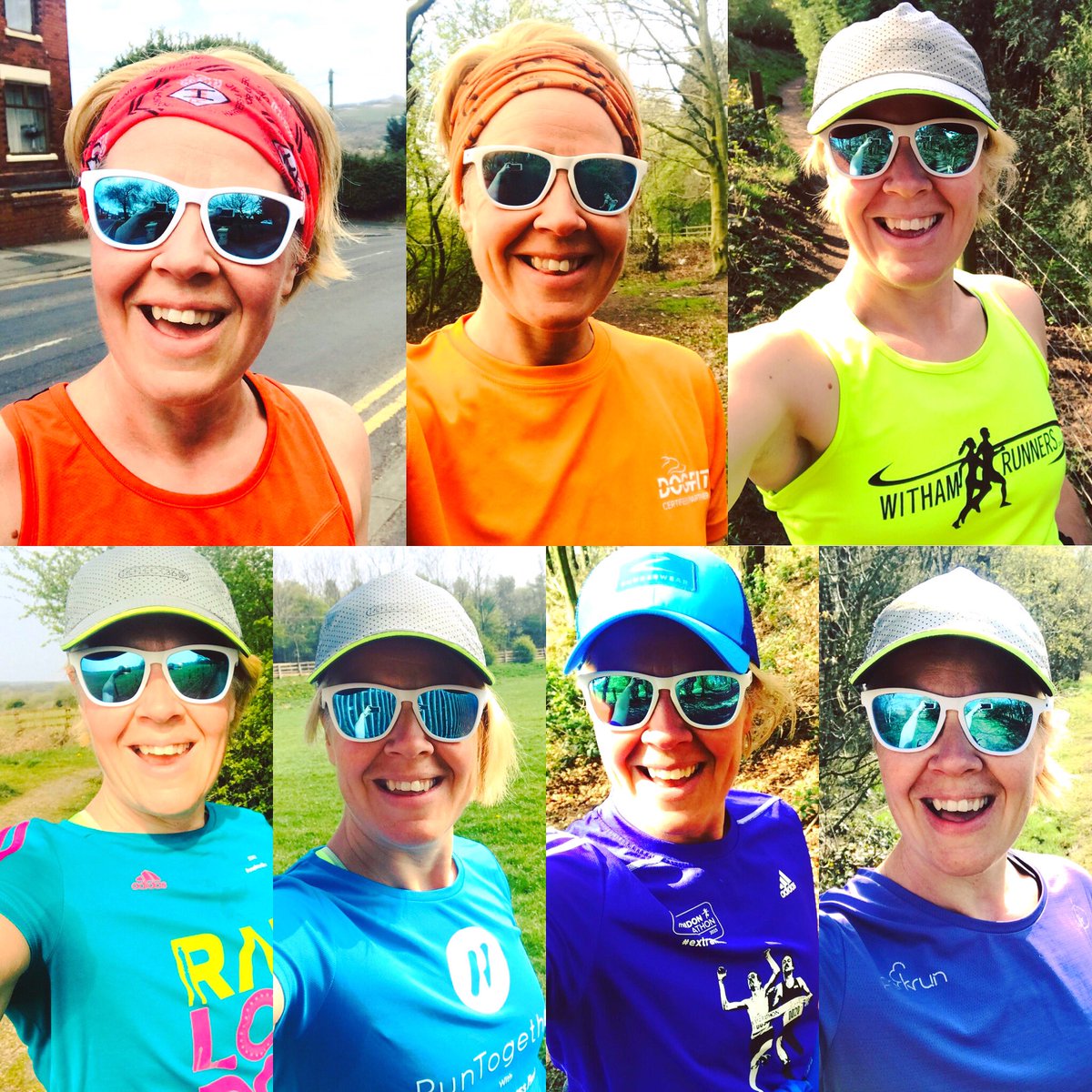 I finished my rainbow!  It’s been fun wearing different tops and revisiting  #running memories. In case anyone’s interested I’ve posted a little bit about them in this thread  #UKRunChat