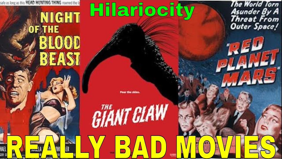 links_spooky's tweet photo. What’s the worst 50’s horror? REALLY BAD MOVIES | The Giant Claw, Red Planet Mars, Night Of the Blood Beast https://t.co/50TBmnxxBp https://t.co/4qPL5U7xsZ