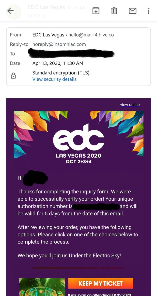 jol934's tweet photo. @insomniacevents I (and others) requested an EDC refund and received this form in our junk mail boxes. Is this Email legit? (see "from" box) https://t.co/zLJ5CEfL3Q