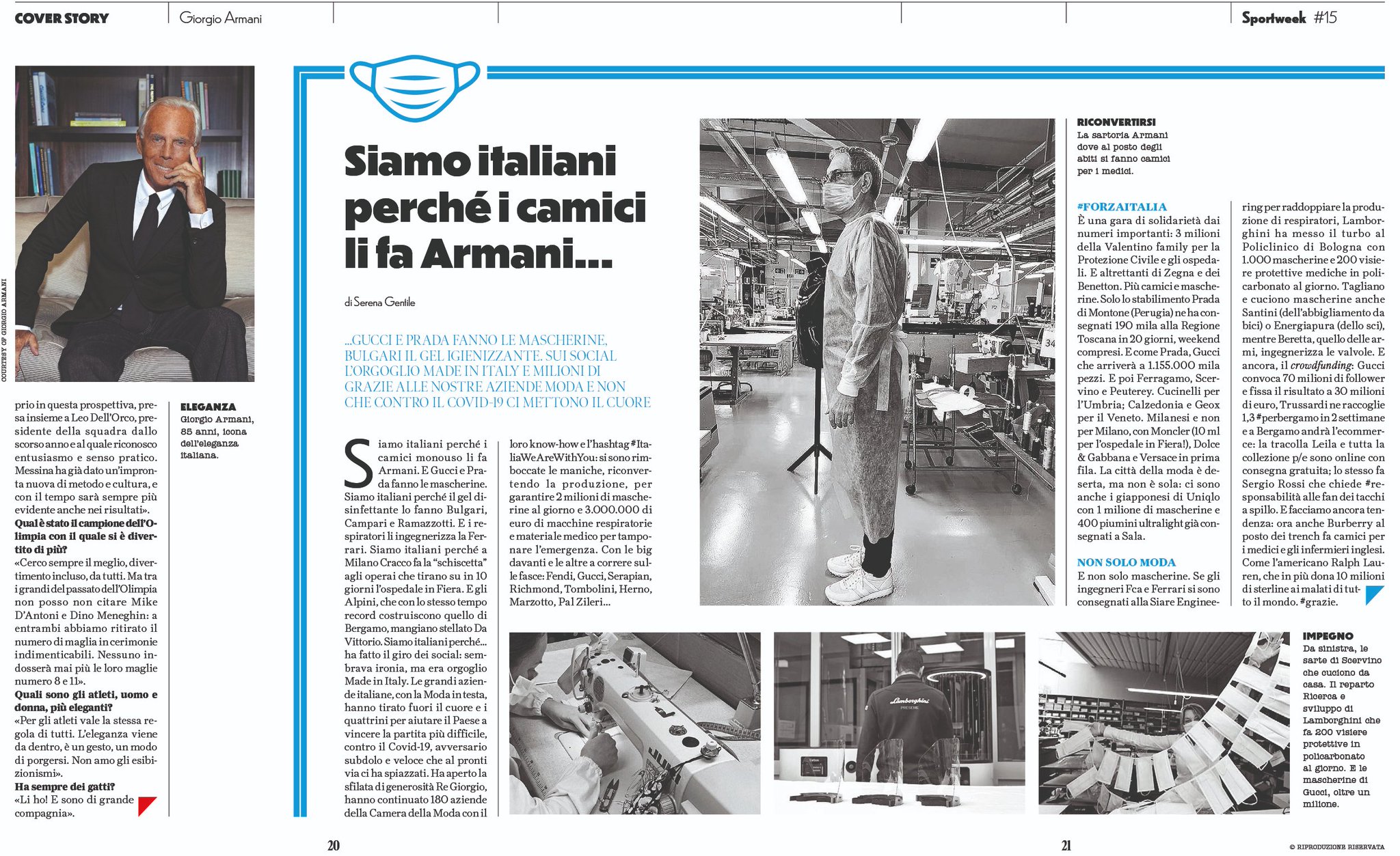 Armani A Feature On Mr Armani On Sportweek Gazzetta It Ea7 Emporioarmani