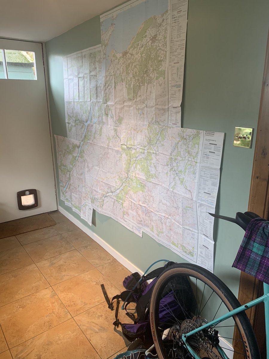 janepottie's tweet photo. Since I was a kid I have always wanted a #MapWall... and since we are in lockdown, I am doing LOTS of planning for future adventures I thought I’d do what I can towards this life goal... #maps #adventures #MTB #bikepacking #DofE https://t.co/NcOEhhJYm9